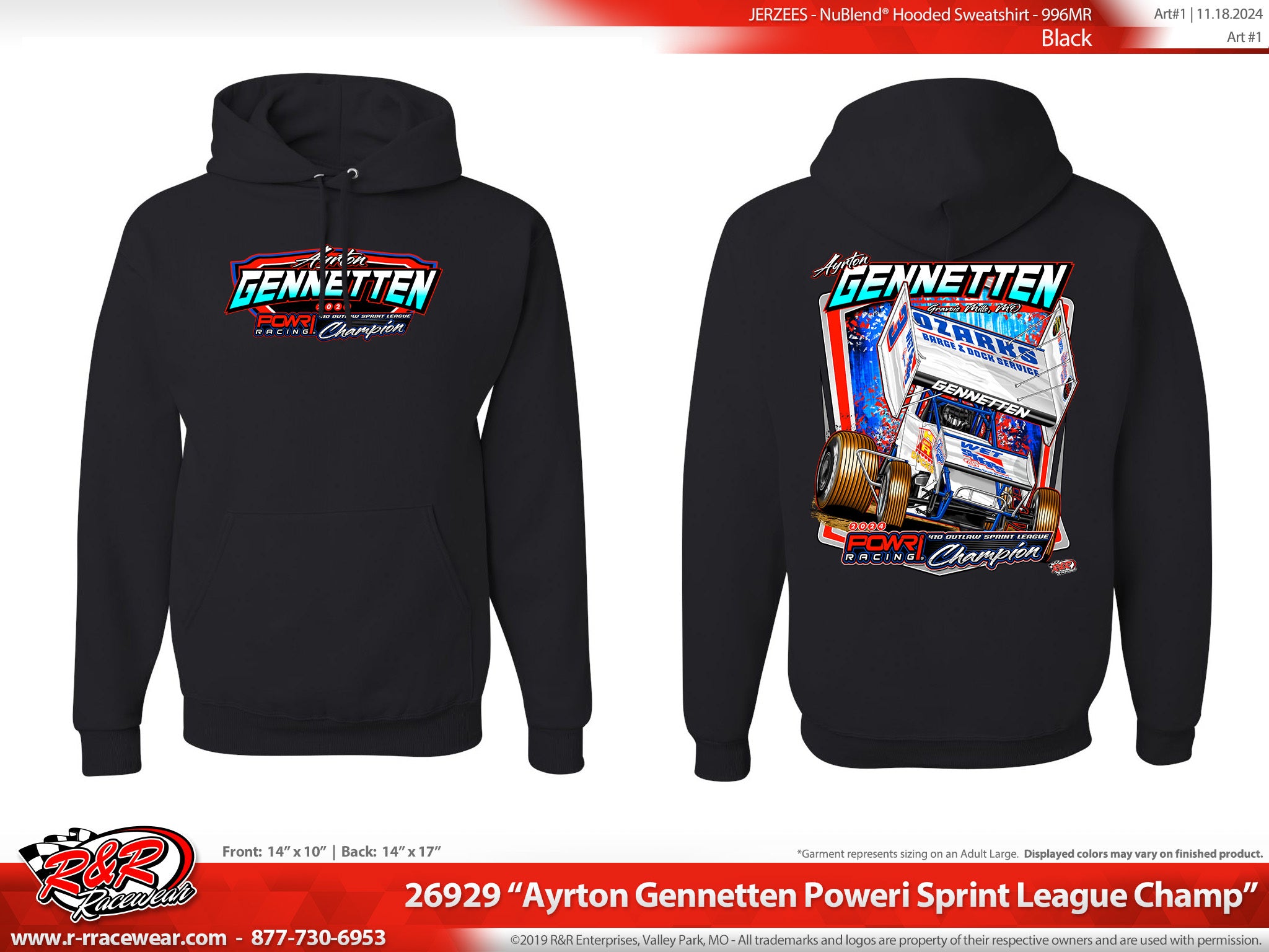 2024 POWRi Champion Hoodie – AG3Racing