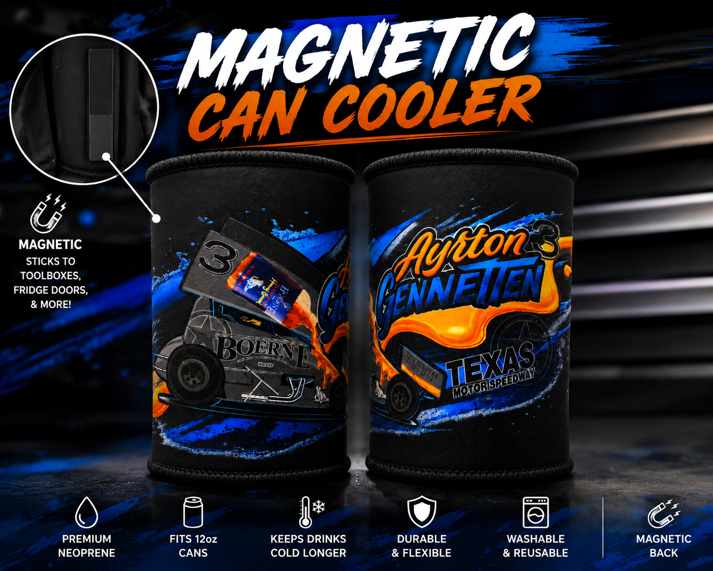 Magnetic Koozie Boerne Brand 3